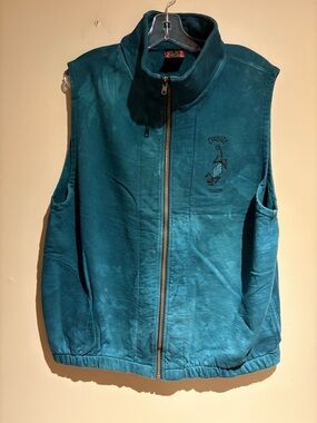 Vintage Dagoli Zippered Vest Large 100% Cotton 90's Tie Dye Logo